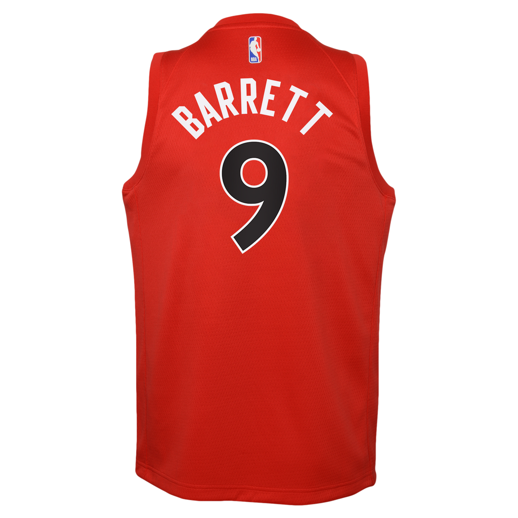 Toronto Raptors Nike Icon Edition Swingman Jersey - Red - RJ Barrett - Youth product image 4, provided for visual reference