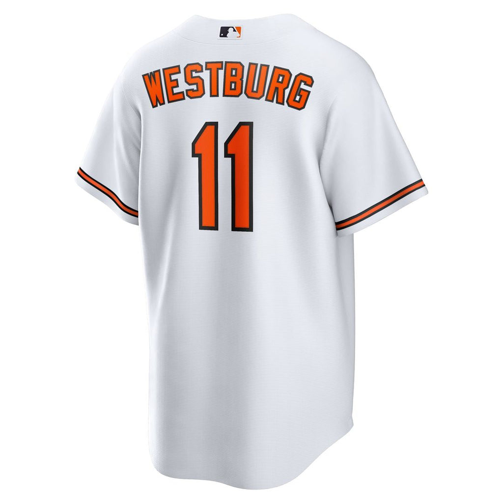 Baltimore Orioles Jordan Westburg Nike White Home Replica Jersey product image 3, provided for visual reference and product