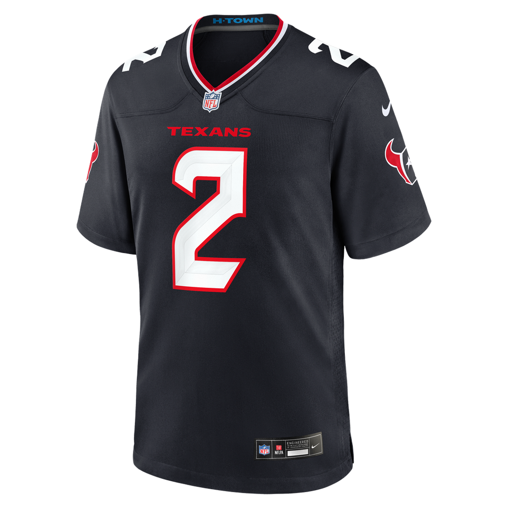 Houston Texans Calen Bullock Nike Navy Team Game Jersey product image 2, provided for visual reference and product detail