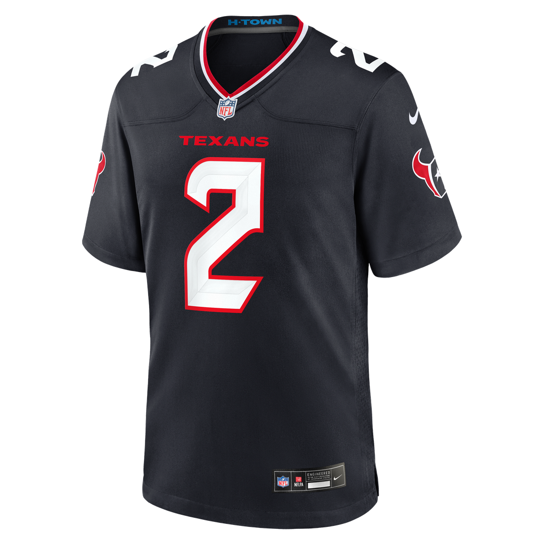 Houston Texans Calen Bullock Nike Navy Team Game Jersey product image 2, provided for visual reference and product detail