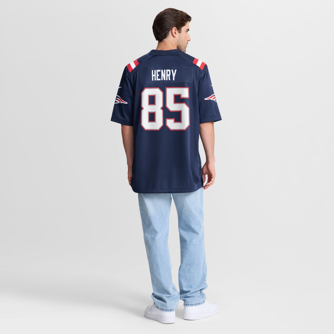 New England Patriots Hunter Henry Nike Navy Team Game Jersey product image 8, provided for visual reference and product