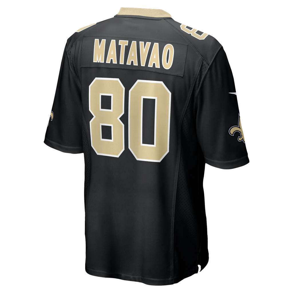 New Orleans Saints Moliki Matavao Nike Black Team Game Jersey product image 3, provided for visual reference and product