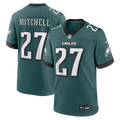 Philadelphia Eagles Quinyon Mitchell Nike Midnight Green Team Game Jersey product image 1, provided for visual reference and