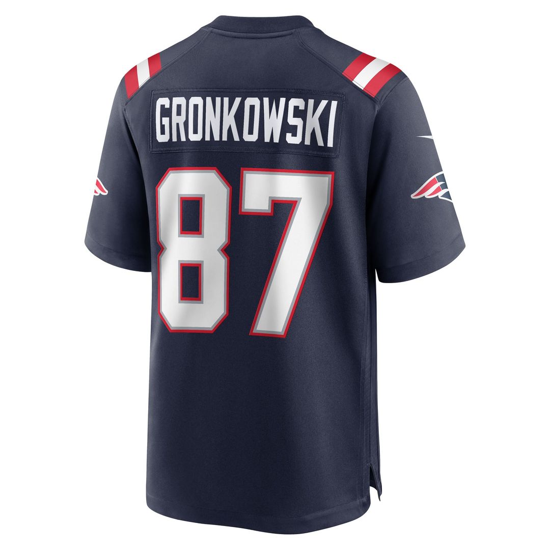 New England Patriots Rob Gronkowski Nike Navy Team Retired Player Game Jersey product image 3, provided for visual reference