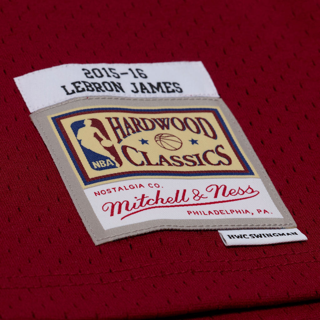 Cleveland Cavaliers Lebron James 2015-16 Mitchell & Ness Jersey product image 6, provided for visual reference and product