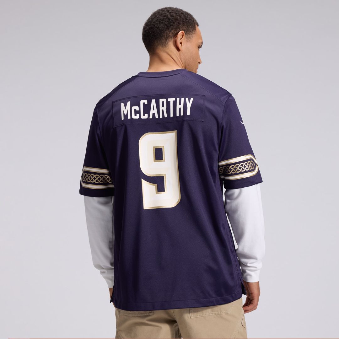 Minnesota Vikings J.J McCarthy Nike Purple 2026 Rivalries Collection Game Jersey product image 3, provided for visual