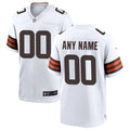 Cleveland Browns Nike White Custom Game Jersey product image 1, provided for visual reference and product detail review
