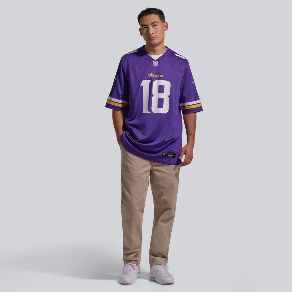 Minnesota Vikings Justin Jefferson Nike White Game Player Jersey product image 10, provided for visual reference and product