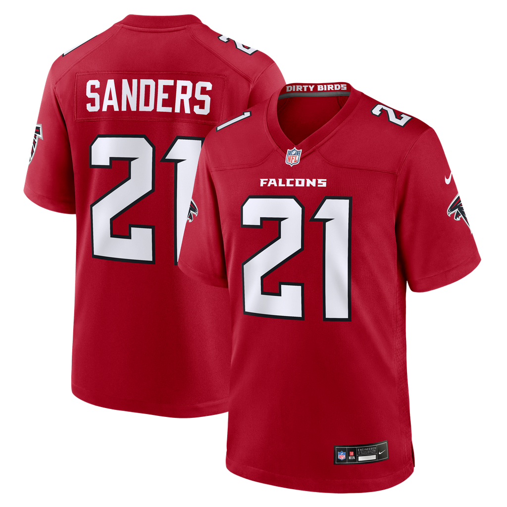 Atlanta Falcons Deion Sanders Nike Red Retired Player Game Jersey product image 1, provided for visual reference and product