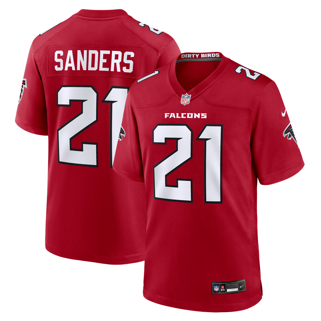 Atlanta Falcons Deion Sanders Nike Red Retired Player Game Jersey product image 1, provided for visual reference and product
