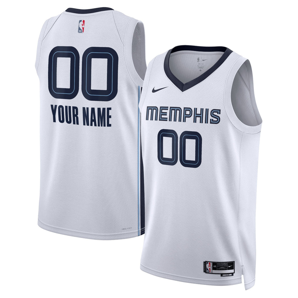 Memphis Grizzlies Nike Association Swingman Jersey - Custom - Unisex product image 1, provided for visual reference and