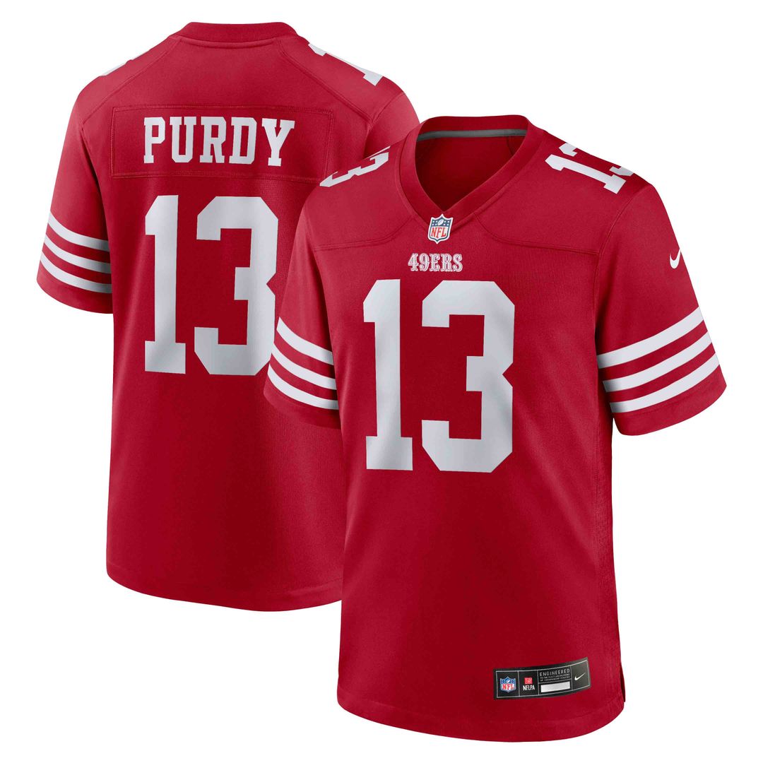 San Francisco 49ers Brock Purdy Nike Scarlet Game Player Jersey product image 11, provided for visual reference and product
