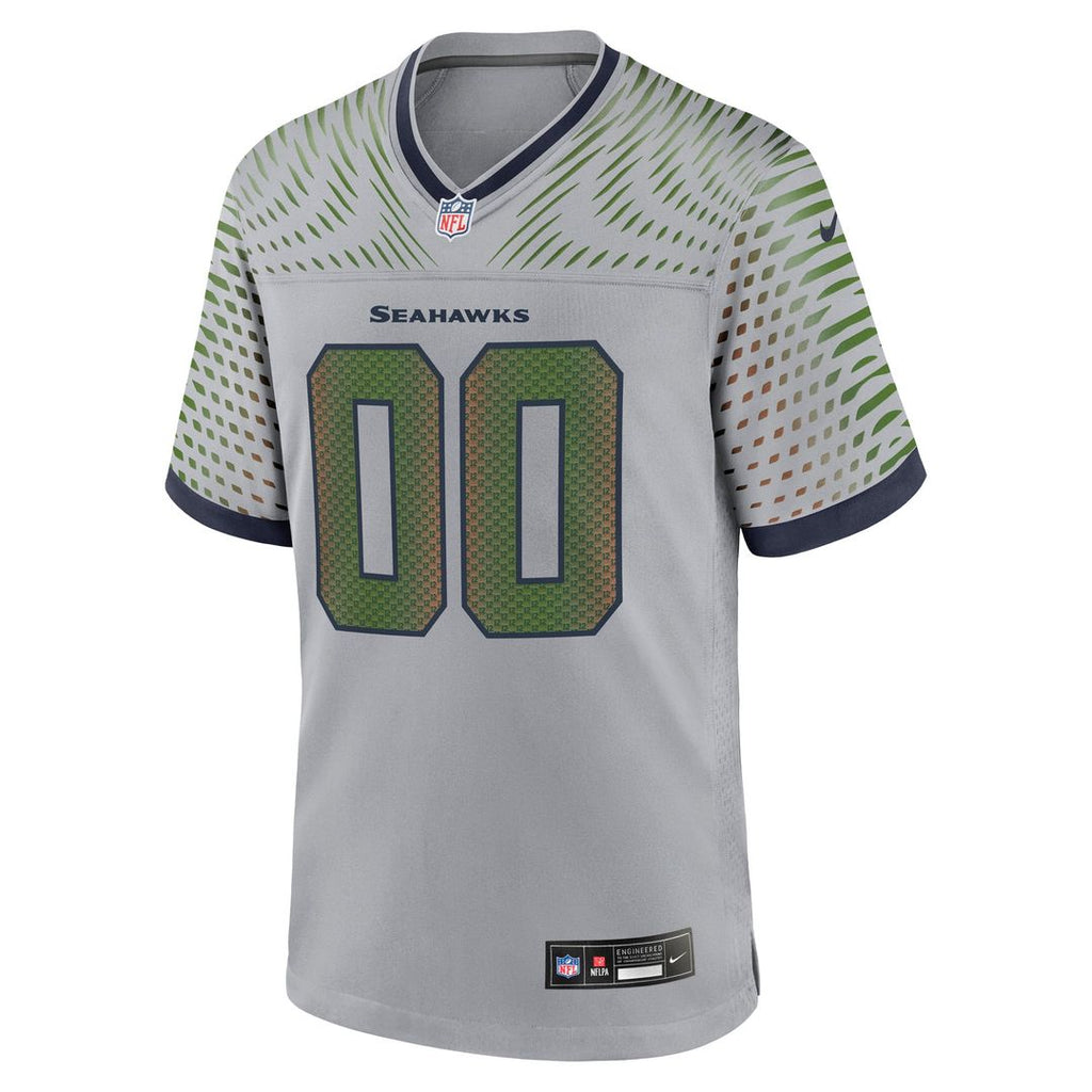 Seattle Seahawks Nike Gray Rivalries Collection Custom Game Jersey product image 2, provided for visual reference and