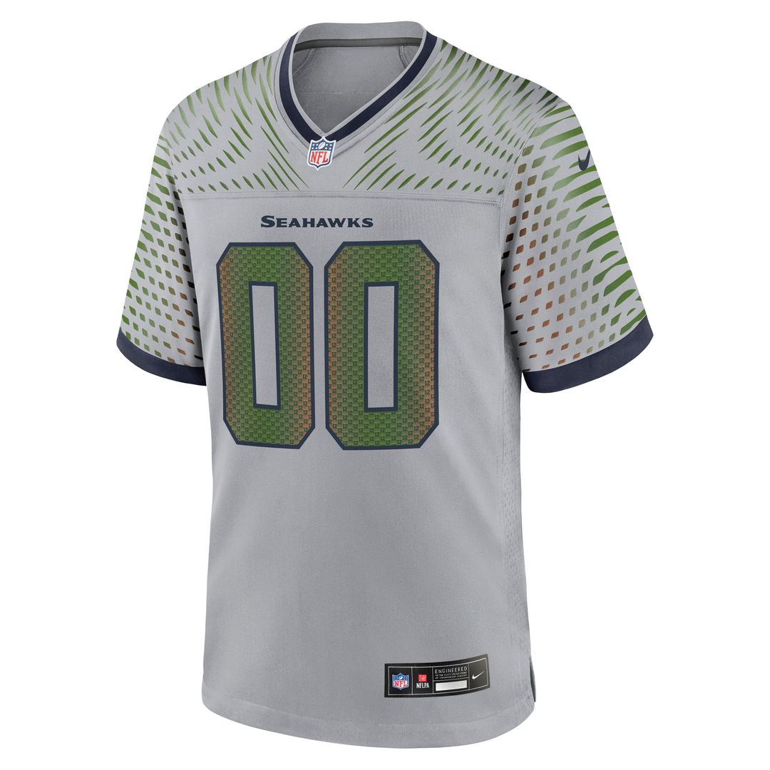 Seattle Seahawks Nike Gray Rivalries Collection Custom Game Jersey product image 2, provided for visual reference and