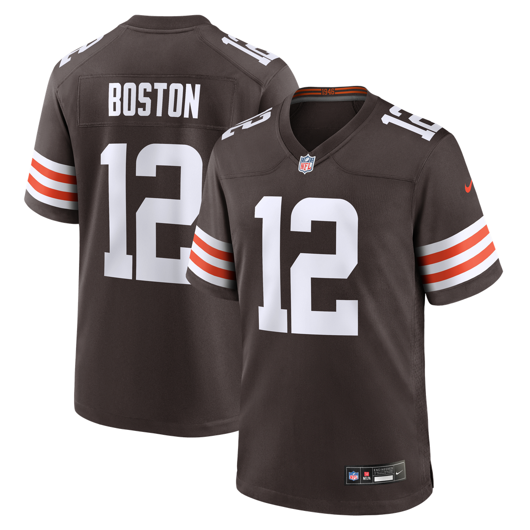 Cleveland Browns Denzel Boston Nike Brown Game Jersey product image 1, provided for visual reference and product detail