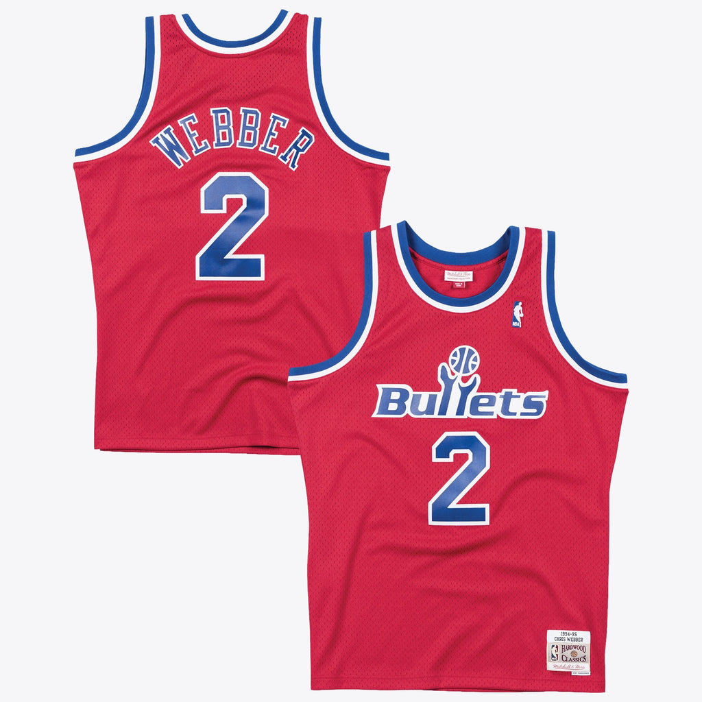 Washington Bullets Mitchell & Ness Chris Webber 1994 Swingman Road Authentic Jersey - Scarlet product image 1, provided for