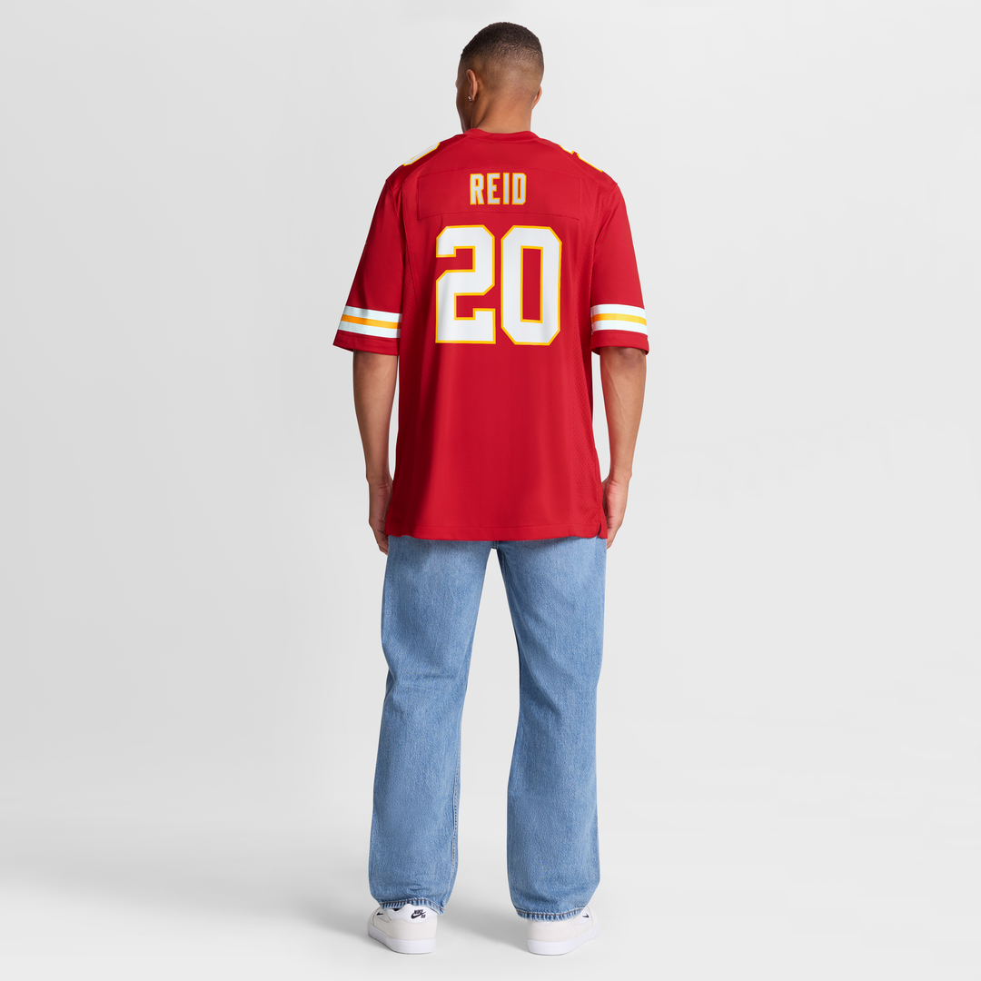 Kansas City Chiefs Justin Reid Nike Red Game Jersey product image 8, provided for visual reference and product detail review