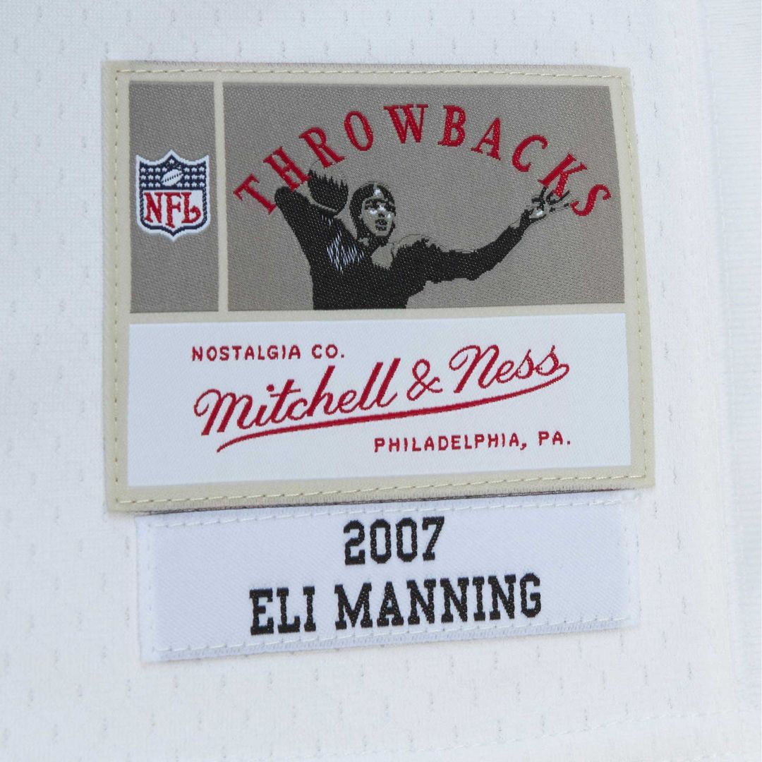 New York Giants Eli Manning Mitchell & Ness White Legacy Replica Jersey product image 6, provided for visual reference and