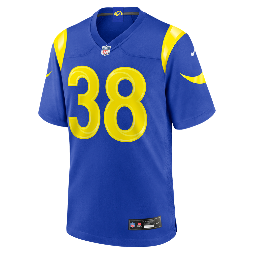 Los Angeles Rams Dan Villari Nike Royal Game Jersey product image 2, provided for visual reference and product detail review