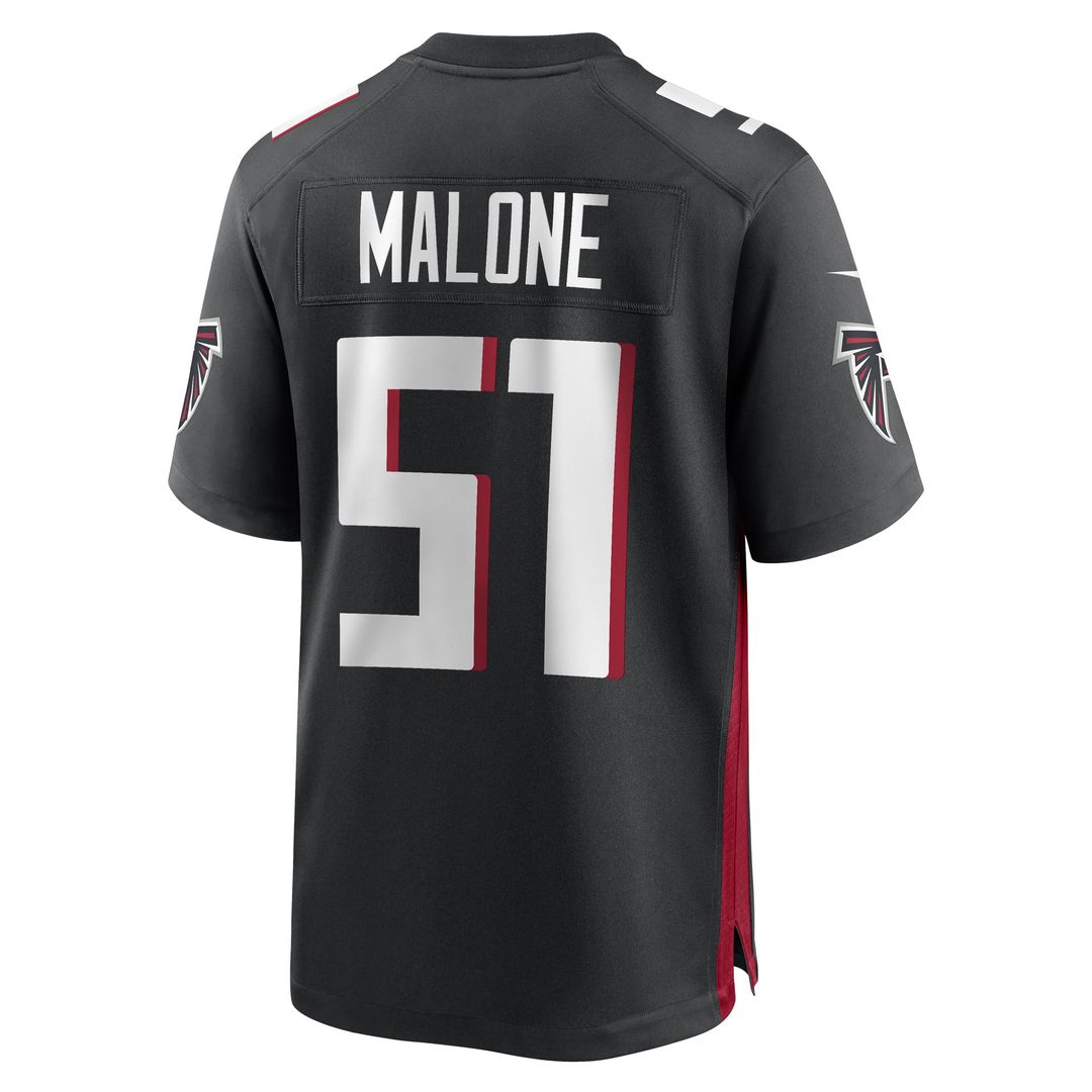 DeAngelo Malone Atlanta Falcons Nike Black Game Player Jersey product image 3, provided for visual reference and product