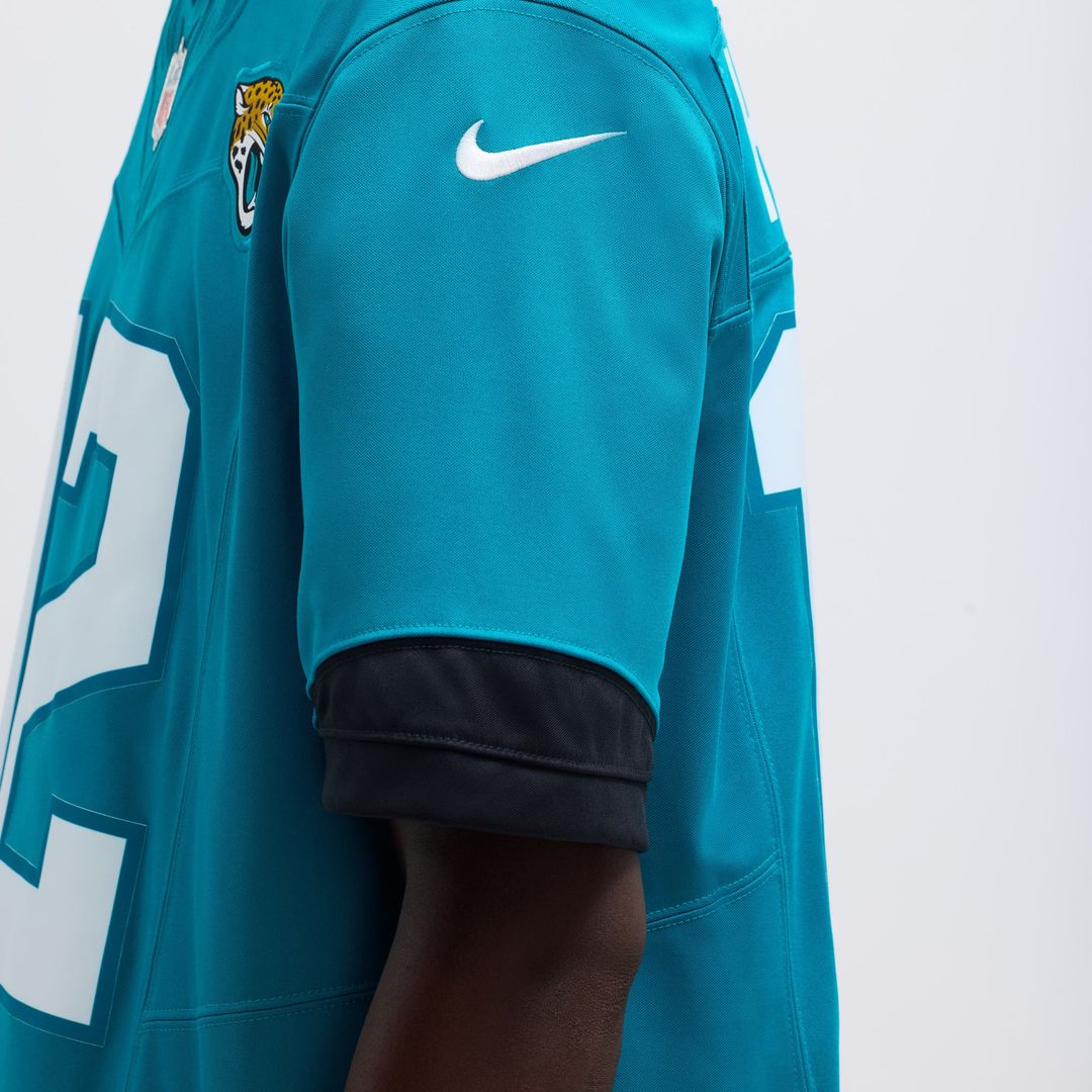 Jacksonville Jaguars Travis Hunter Nike Teal Team Limited Jersey product image 10, provided for visual reference and product