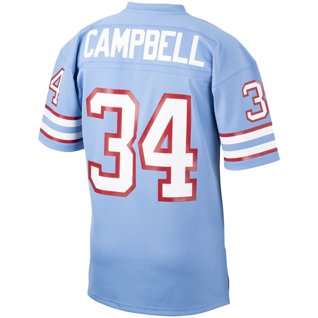 Houston Oilers 1980 Earl Campbell Mitchell & Ness Light Blue Authentic Throwback Retired Player Jersey product image 3,
