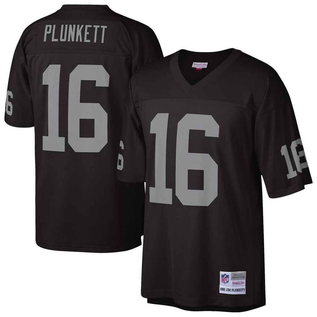 Oakland Raiders Jim Plunkett Mitchell & Ness Black 1980 Legacy Replica Jersey product image 1, provided for visual reference