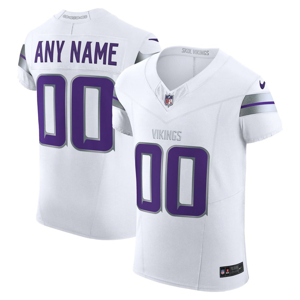 Minnesota Vikings Nike White Vapor F.U.S.E. Elite Custom Jersey product image 1, provided for visual reference and product