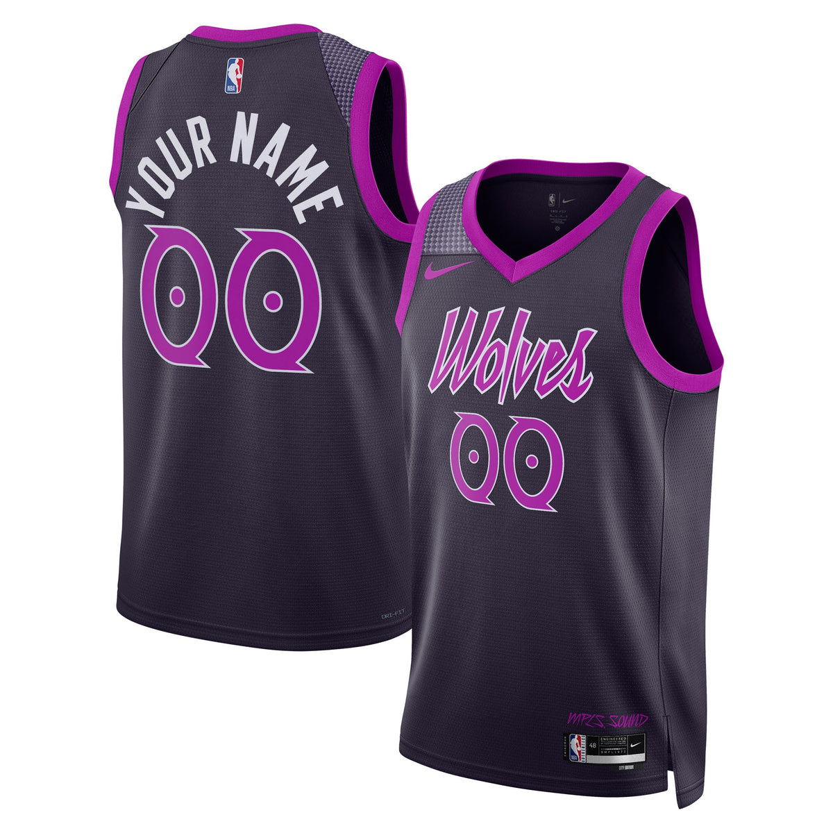 Nike Minnesota Timberwolves 2025/26 City Edition Swingman Jersey - Custom - Unisex product image 2, provided for visual