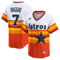 Houston Astros Craig Biggio Nike White Throwback Cooperstown Collection Limited Player Jersey product image 1, provided for
