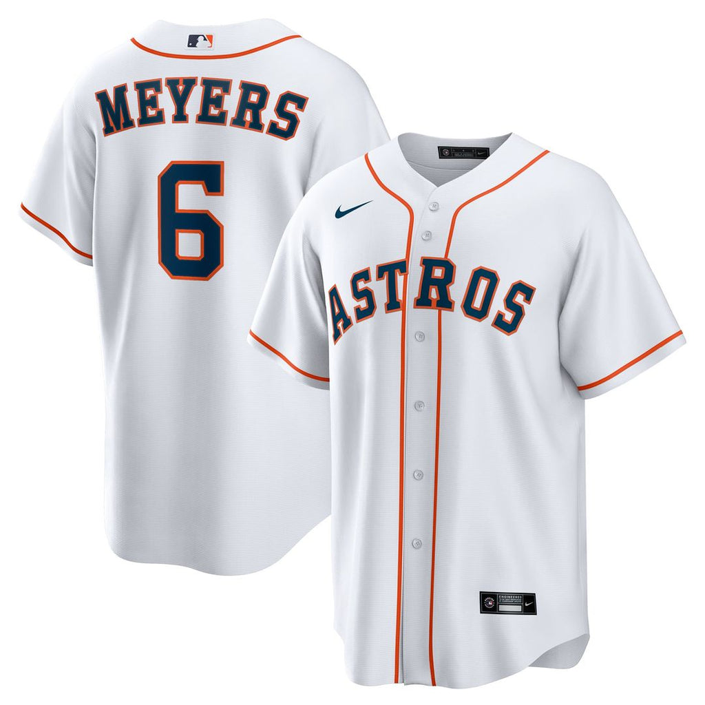 Houston Astros Jake Meyers Nike White Home Replica Jersey product image 1, provided for visual reference and product detail