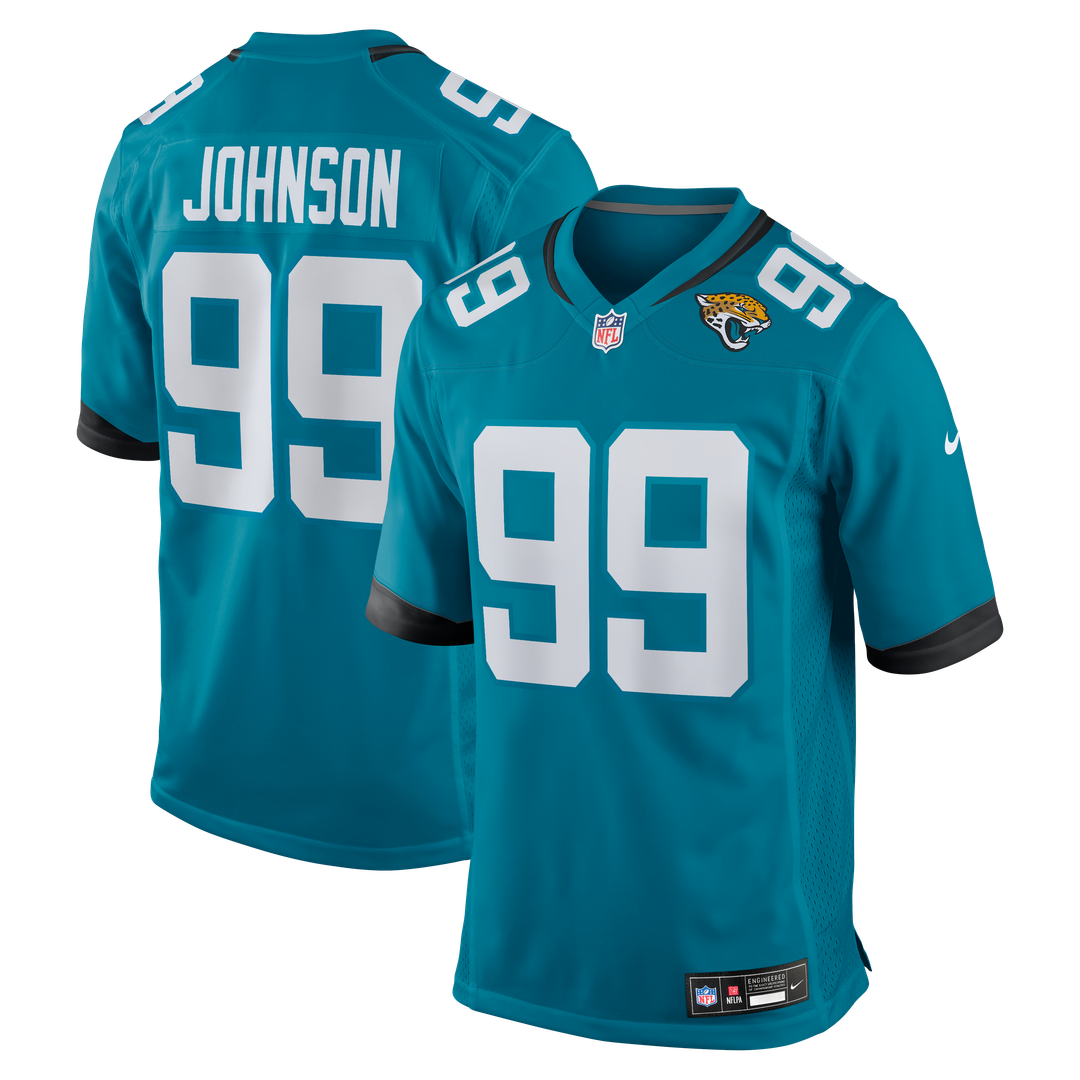 Jacksonville Jaguars Austin Johnson Nike Teal Team Game Jersey product image 1, provided for visual reference and product