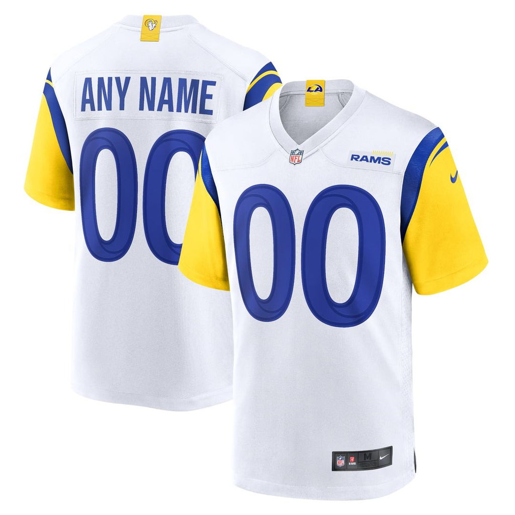 Los Angeles Rams Nike White Alternate Custom Jersey product image 1, provided for visual reference and product detail review