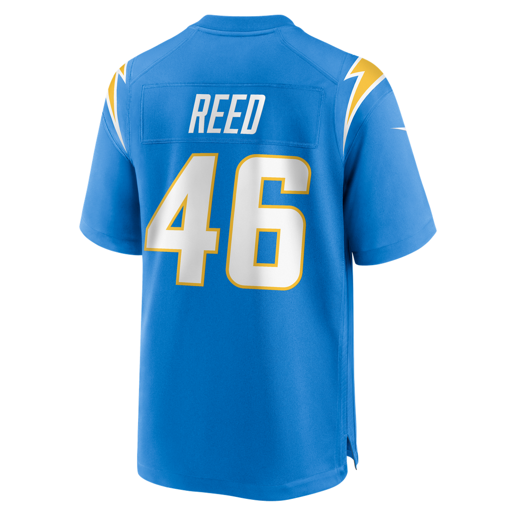 Los Angeles Chargers Nikko Reed Nike Powder Blue Team Game Jersey product image 3, provided for visual reference and product