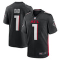 Atlanta Falcons Number 1 Dad Nike Black Game Jersey product image 1, provided for visual reference and product detail review