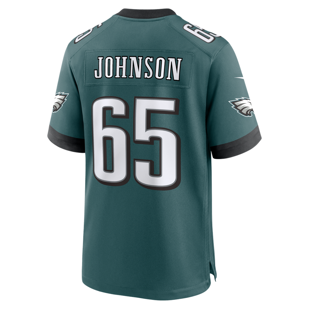 Philadelphia Eagles Lane Johnson Nike Midnight Green Team Game Jersey product image 3, provided for visual reference and