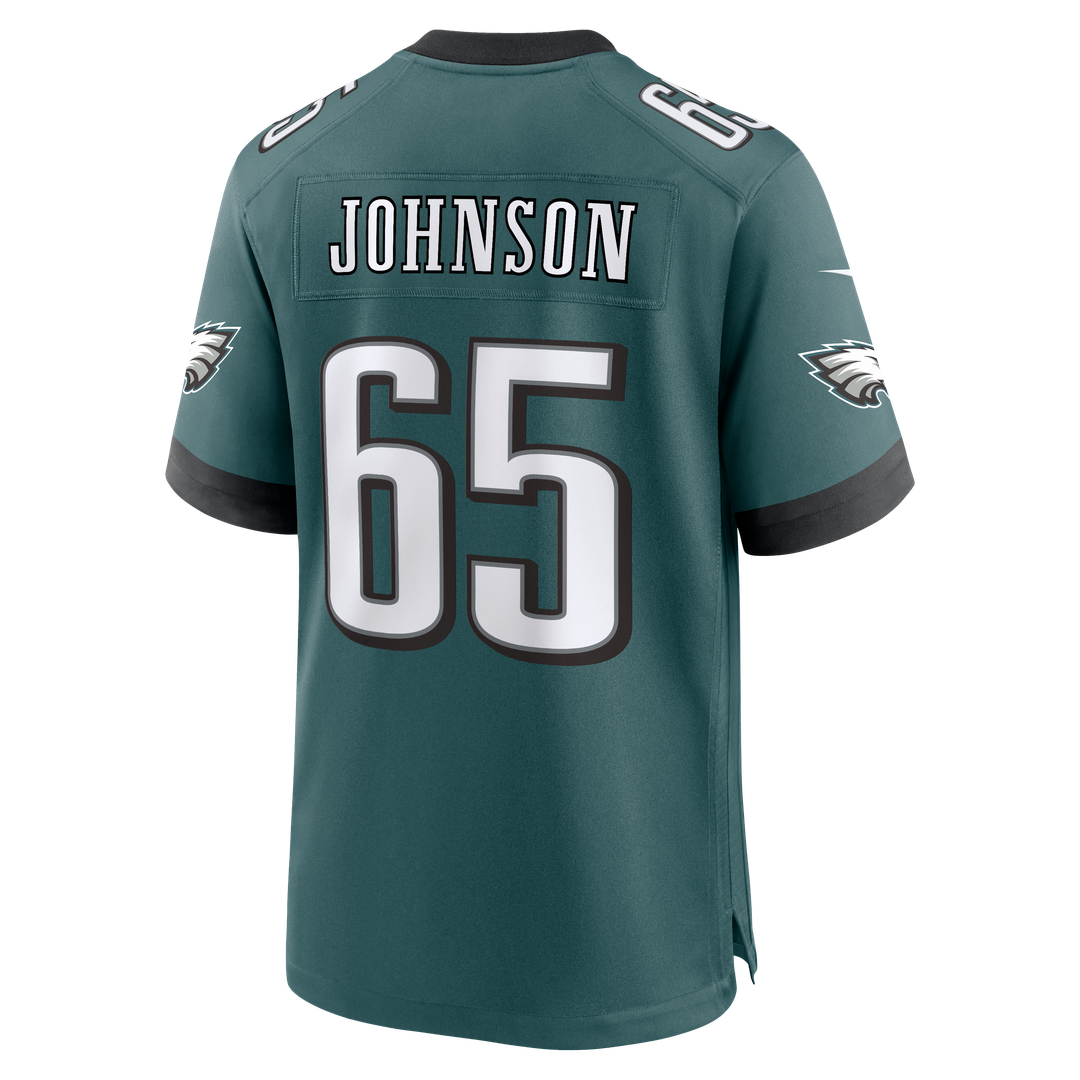 Philadelphia Eagles Lane Johnson Nike Midnight Green Team Game Jersey product image 3, provided for visual reference and