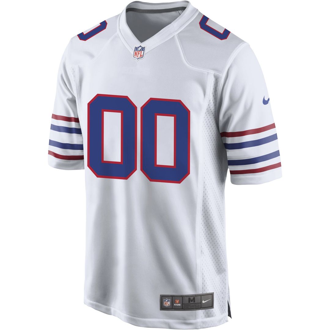 Buffalo Bills Nike White Alternate Custom Game Jersey product image 2, provided for visual reference and product detail