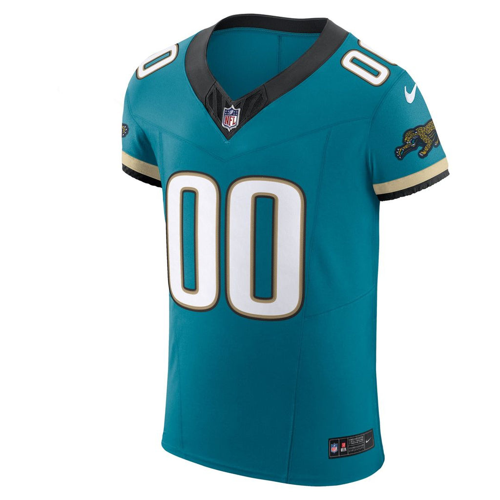Jacksonville Jaguars Nike Teal Alternate Vapor F.U.S.E. Elite Custom Jersey product image 2, provided for visual reference