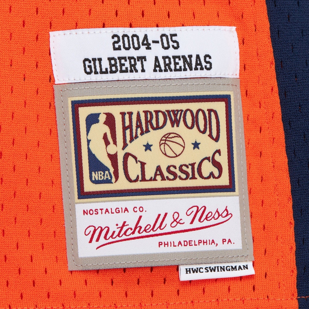 Washington Bullets Mitchell & Ness Gilbert Arenas 2004 Alternate Authentic Jersey - Orange product image 7, provided for