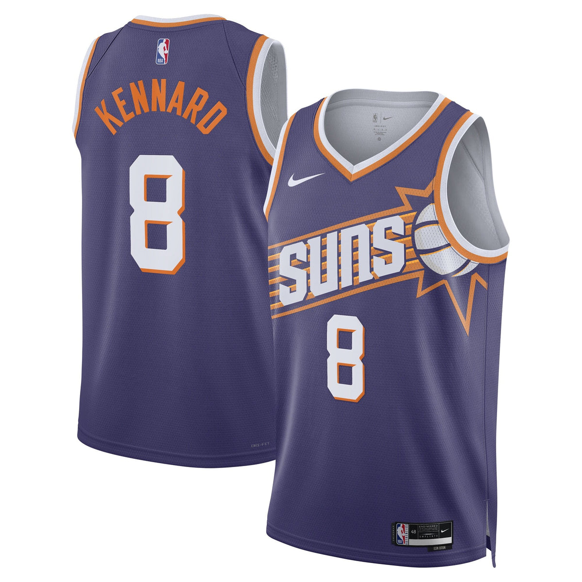 Phoenix Suns Nike Icon Edition Swingman Jersey - Purple - Luke Kennard - Unisex product image 2, provided for visual