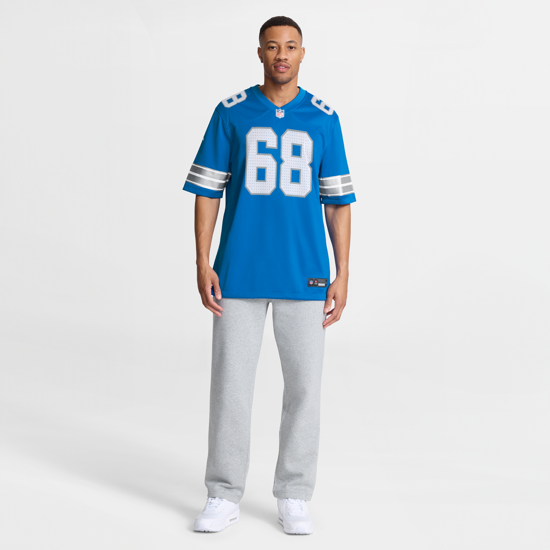 Detroit Lions Taylor Decker Nike Blue Team Game Jersey product image 7, provided for visual reference and product detail