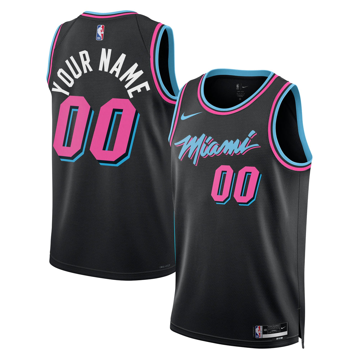 Nike Miami Heat 2025/26 City Edition Swingman Jersey - Custom - Unisex product image 2, provided for visual reference and
