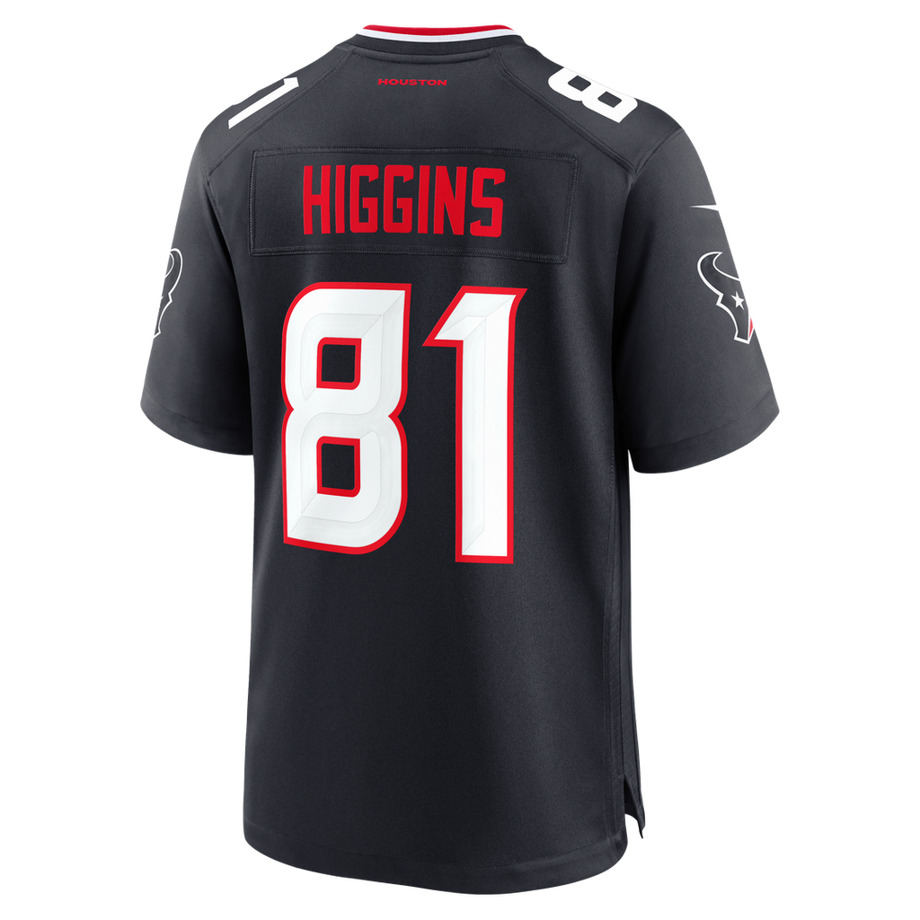 Houston Texans Jayden Higgins Nike Navy Game Jersey product image 3, provided for visual reference and product detail review