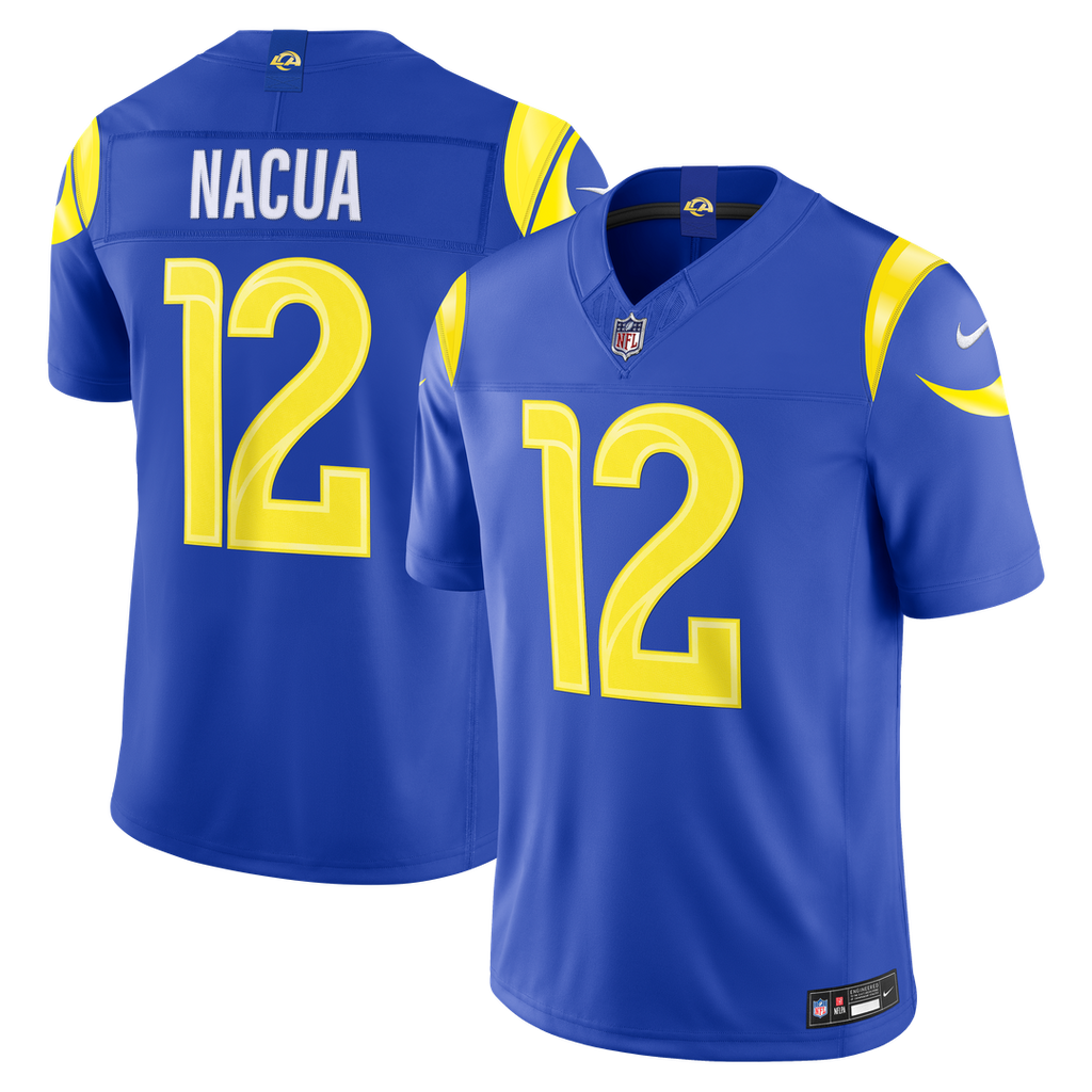 Los Angeles Rams Puka Nacua Nike Royal Team Vapor F.U.S.E. Stitched Limited Jersey product image 10, provided for visual