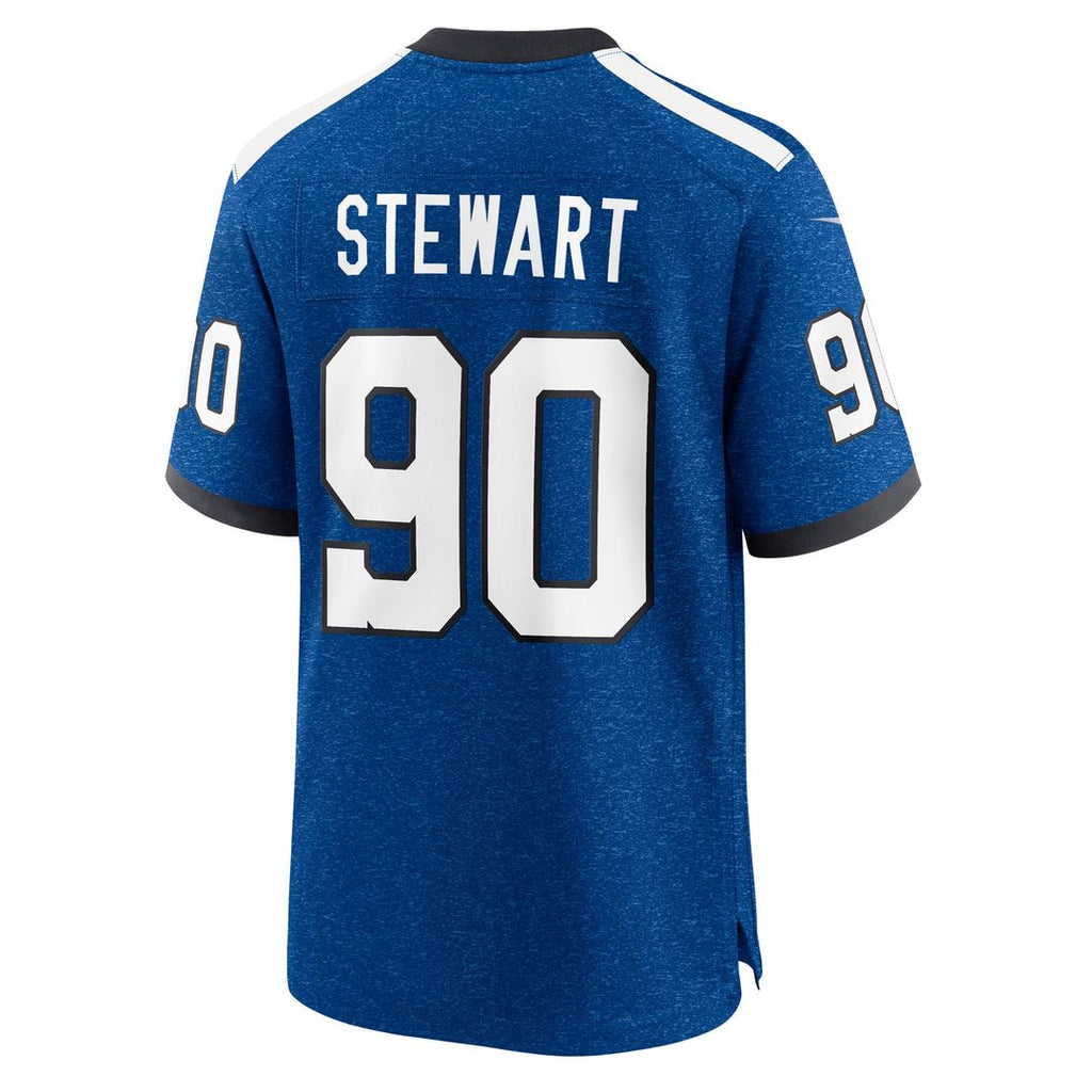 Indianapolis Colts Grover Stewart Nike Blue Alternate Game Jersey product image 3, provided for visual reference and product