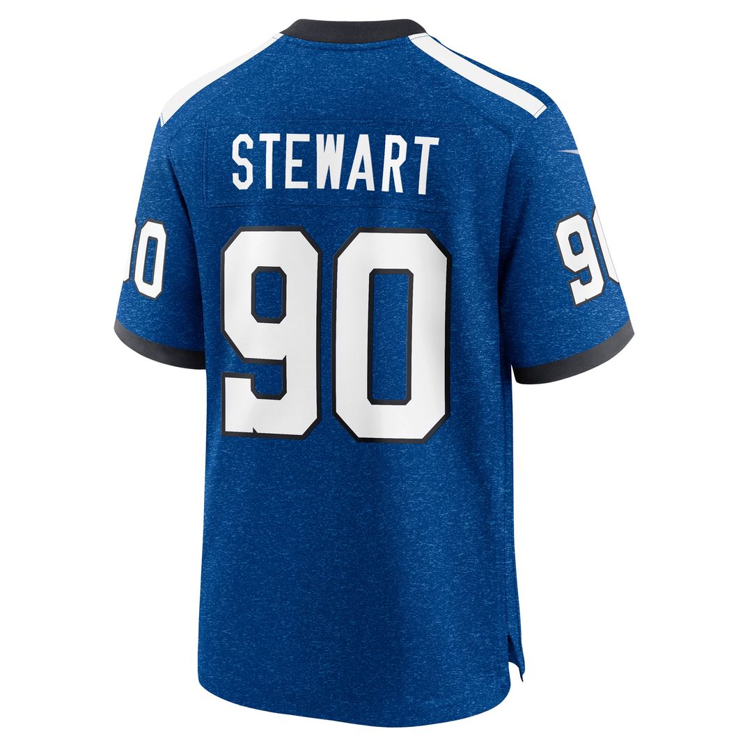 Indianapolis Colts Grover Stewart Nike Blue Alternate Game Jersey product image 3, provided for visual reference and product