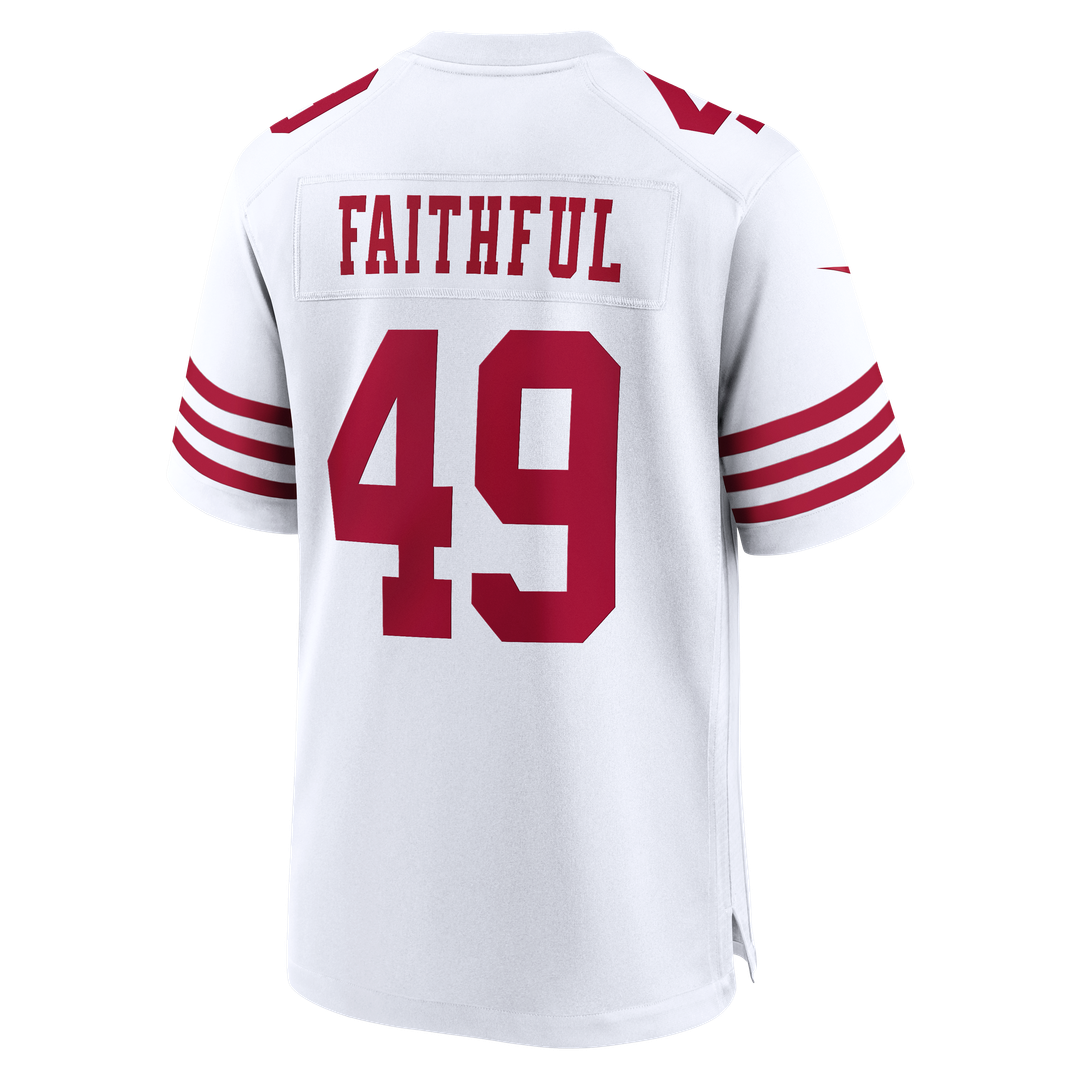 San Francisco 49ers The Faithful Nike Scarlet 80th Anniversary Game Jersey product image 19, provided for visual reference