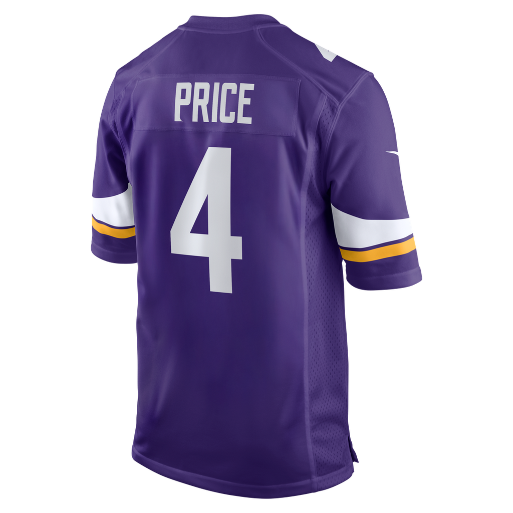 Minnesota Vikings Myles Price Nike Purple Team Game Jersey product image 3, provided for visual reference and product detail