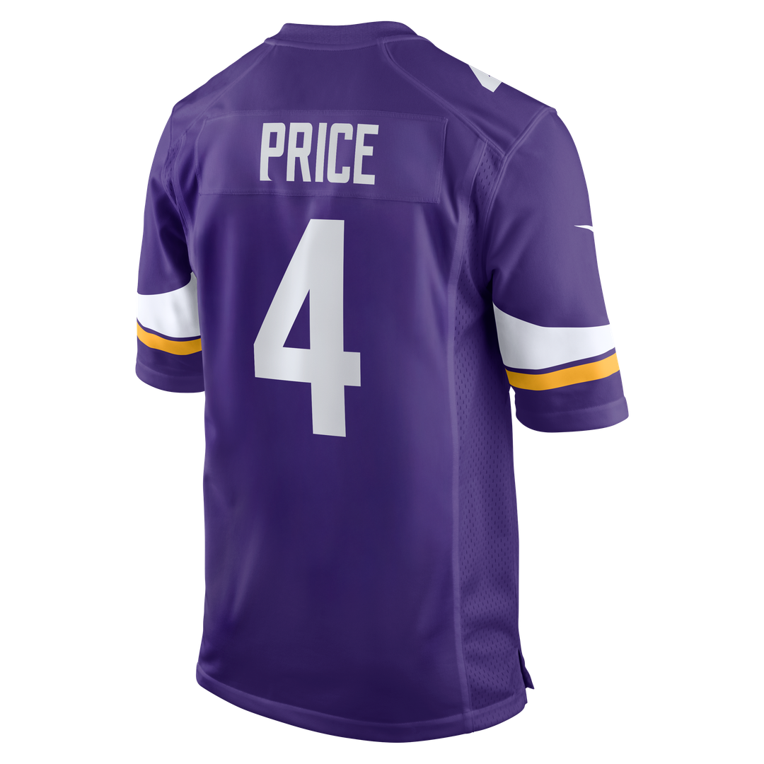 Minnesota Vikings Myles Price Nike Purple Team Game Jersey product image 3, provided for visual reference and product detail